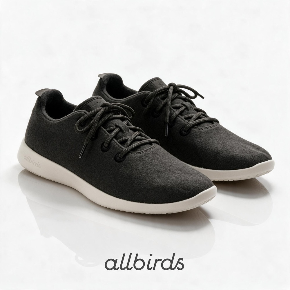 Allbirds Wool Runners Mens 12 Charcoal Grey Cream Sustainable Sneakers WR1M12